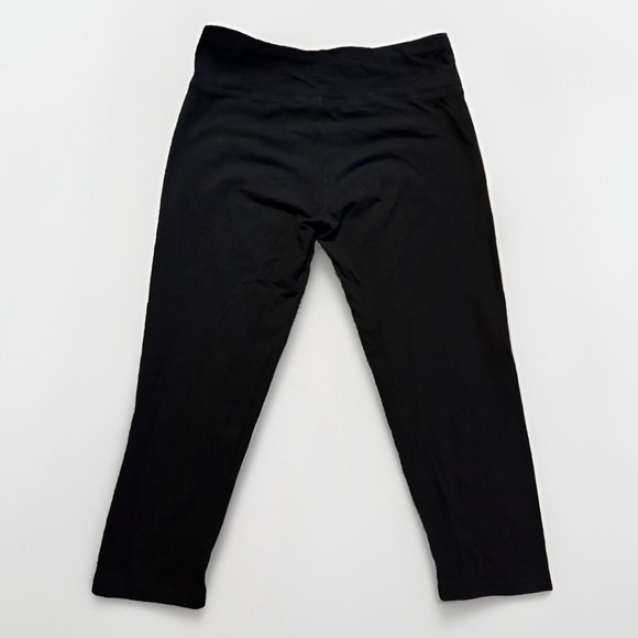 Justice Black Cropped Leggings Size 16 Girls Juniors Sweatpants Soft Capri - Picture 2 of 7